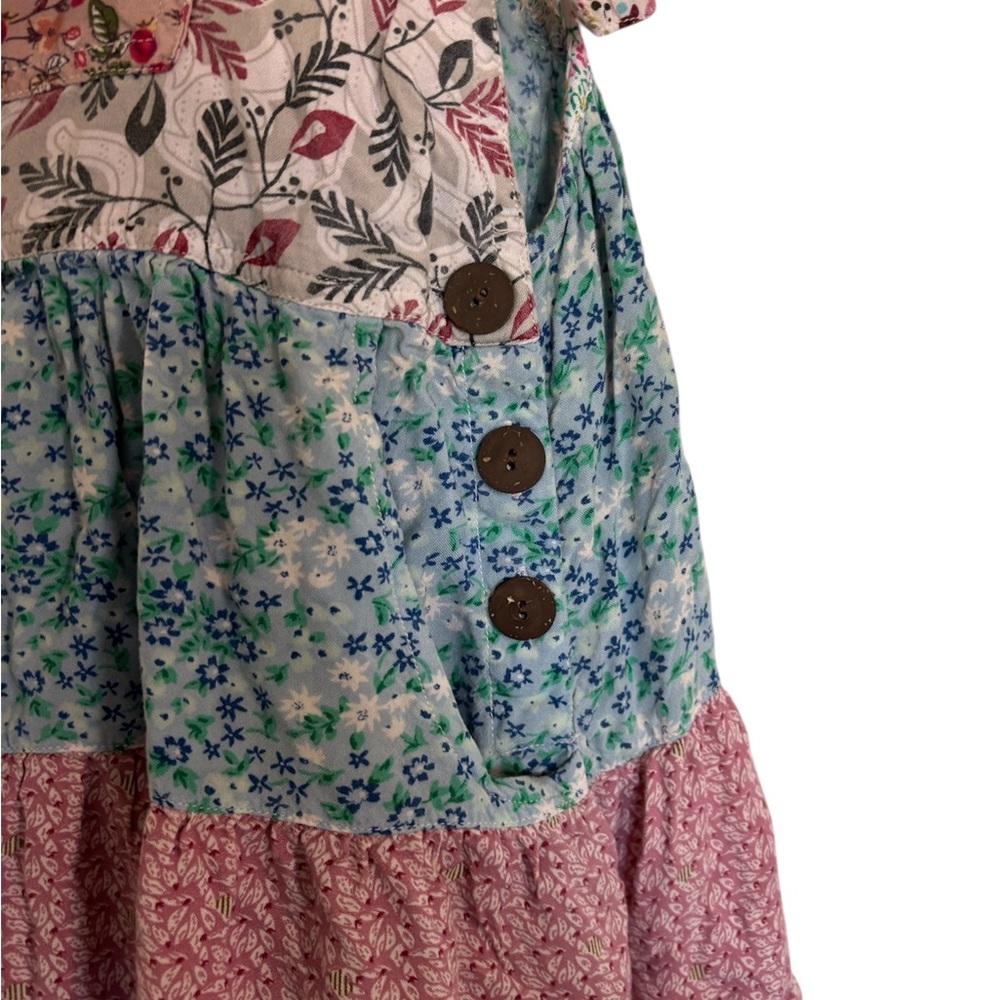 Boutique Floral Patchwork Romper - image 4